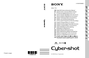 Mode d’emploi Sony Cyber-shot DSC-TX1 Appareil photo numérique