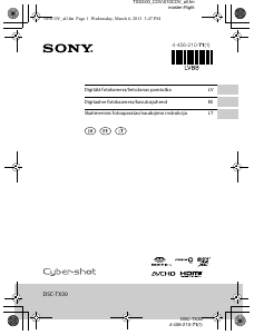 Vadovas Sony Cyber-shot DSC-TX30 Skaitmeninis fotoaparatas
