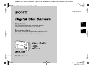Mode d’emploi Sony Cyber-shot DSC-U40 Appareil photo numérique
