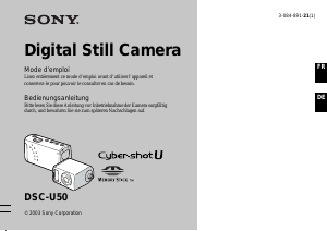Bedienungsanleitung Sony Cyber-shot DSC-U50 Digitalkamera