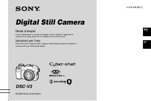 Mode d’emploi Sony Cyber-shot DSC-V3 Appareil photo numérique