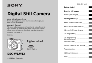 Manual Sony Cyber-shot DSC-W1 Digital Camera