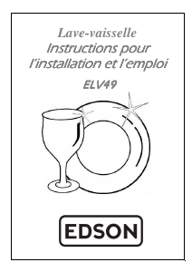 Mode d’emploi Edson ELV49 Lave-vaisselle