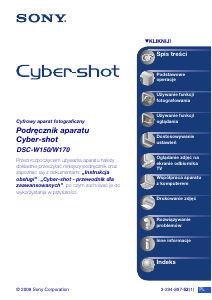 Instrukcja Sony Cyber-shot DSC-W150 Aparat cyfrowy