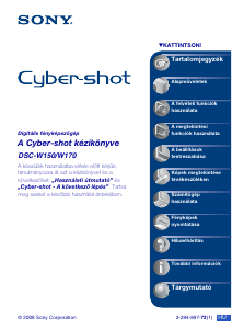 Használati útmutató Sony Cyber-shot DSC-W170 Digitális fényképezőgép