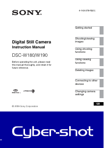 Manual Sony Cyber-shot DSC-W180 Digital Camera
