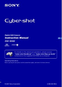 Manual Sony Cyber-shot DSC-W200 Digital Camera