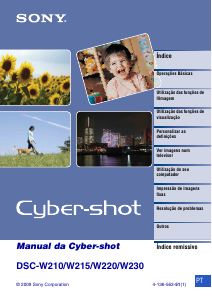 Manual Sony Cyber-shot DSC-W210 Câmara digital