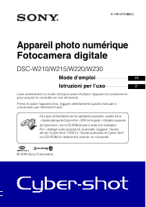 Mode d’emploi Sony Cyber-shot DSC-W215 Appareil photo numérique