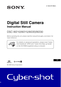 Manual Sony Cyber-shot DSC-W220 Digital Camera