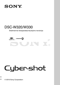 Vadovas Sony Cyber-shot DSC-W320 Skaitmeninis fotoaparatas