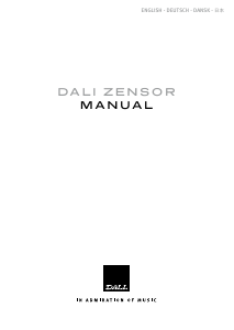 Manual Dali Zensor 1 AX Speaker