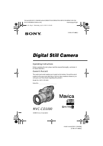 Handleiding Sony MVC-CD1000 Digitale camera