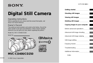 Manual Sony MVC-CD250 Digital Camera