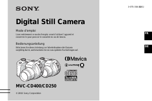 Mode d’emploi Sony MVC-CD250 Appareil photo numérique