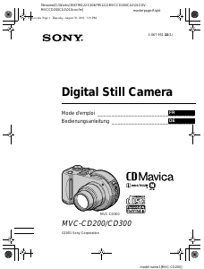 Mode d’emploi Sony MVC-CD300 Appareil photo numérique