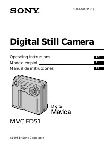 Manual de uso Sony MVC-FD51 Cámara digital