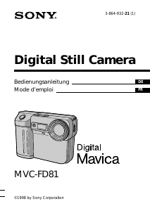 Mode d’emploi Sony MVC-FD81 Appareil photo numérique