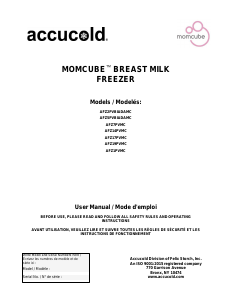 Handleiding Accucold AFZ1PVMC Momcube Vriezer