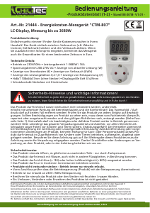 Bedienungsanleitung ChiliTec CTM-807 Stromzähler