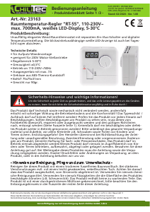 Bedienungsanleitung ChiliTec RT-55 Thermostat