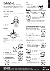 Handleiding Clas Ohlson YP-04238/01 Horloge