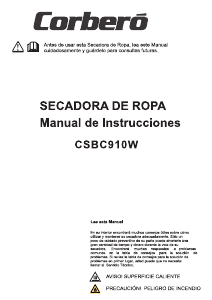 Manual de uso Corberó CSBC 910W Secadora