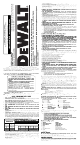 Mode d’emploi DeWalt D28715 Tronçonneuse à métaux