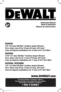 Manual DeWalt DCF897P2 Impact Wrench