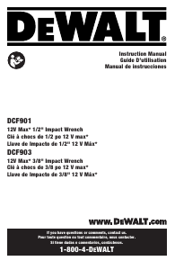 Mode d’emploi DeWalt DCF901B Visseuse à choc