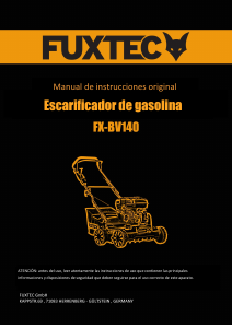 Manual de uso Fuxtec FX-BV140 Escarificador