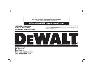 Manual DeWalt DWSL18CAP Tacker
