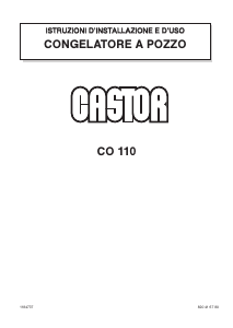 Manuale Castor CO 110 Congelatore