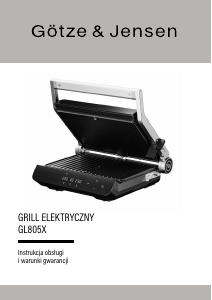 Instrukcja Götze & Jensen GL805X Kontakt grill