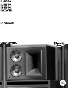 Manual Klipsch KW-120-THX Speaker