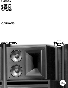 Mode d’emploi Klipsch KS-525-THX Haut-parleur