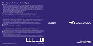 Bedienungsanleitung Sony NW-A806 Walkman Mp3 player