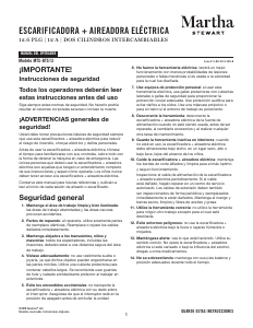 Manual de uso Martha Stewart MTS-DTS13 Escarificador