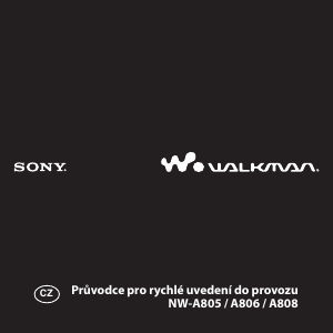 Manuál Sony NW-A808 Walkman Přehrávač MP3