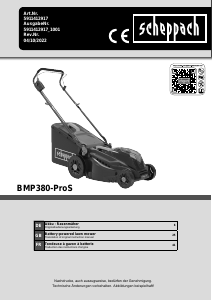 Manual Scheppach BMP380-ProS Lawn Mower