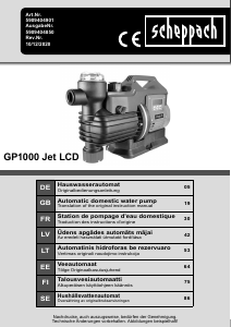 Handleiding Scheppach GP1000 Jet LCD Waterpomp