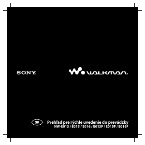 Návod Sony NW-E013 Walkman Mp3 prehrávač