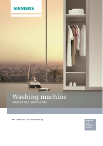 Bedienungsanleitung Siemens WM14Y742 Waschmaschine