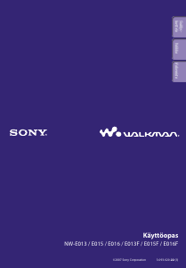 Käyttöohje Sony NW-E016F Walkman MP3-soitin
