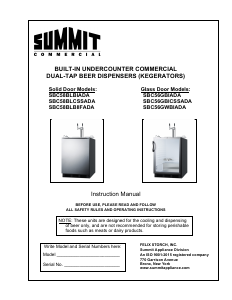 Manual Summit SBC58BLBIADAIFWKDTWIN Tap System