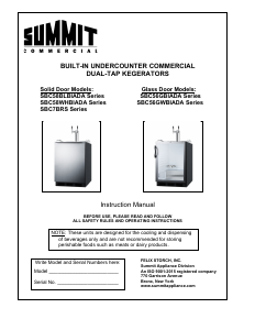 Manual Summit SBC7BRSIFWK2 Tap System