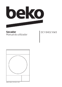 Manual BEKO DCY 8402 XW3 Máquina de secar roupa