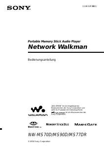 Bedienungsanleitung Sony NW-MS70D Walkman Mp3 player