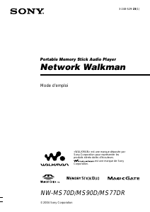 Mode d’emploi Sony NW-MS90D Walkman Lecteur Mp3