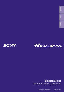 Bruksanvisning Sony NW-S203F Walkman Mp3 spelare